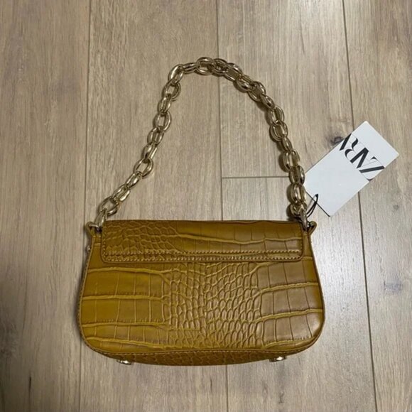 Zara Chain Strap Animal Embossed Shoulder Bag - Picture 4 of 6